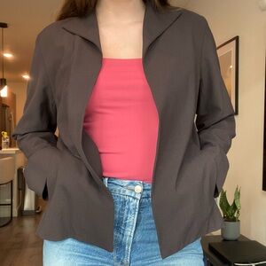 Eileen Fisher Dark Brown Blazer Jacket